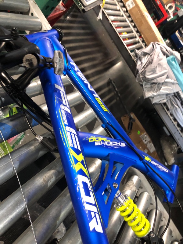 Photo 1 of (MISSING TIRE AND PEDAL)
Kent 29 In. Flexor Men's Dual Suspension Mountain Bike, Blue