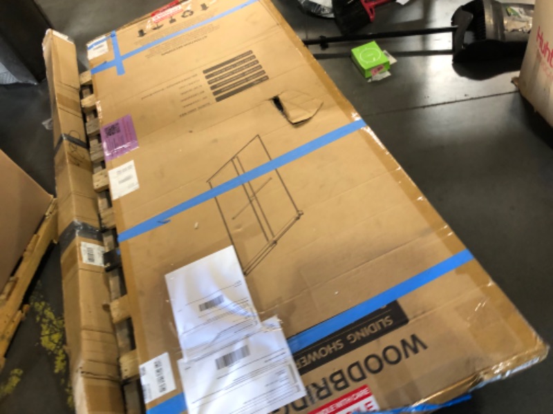 Photo 1 of (TRUCK/TRAILER PICK UP ONLY)
Woodbridge 56-60" W x 80" H Frameless Single Sliding Shower Door with Double Rollers,3/8(10mm) Tempered Glass with Explosion Proof Film in Chrome Finish