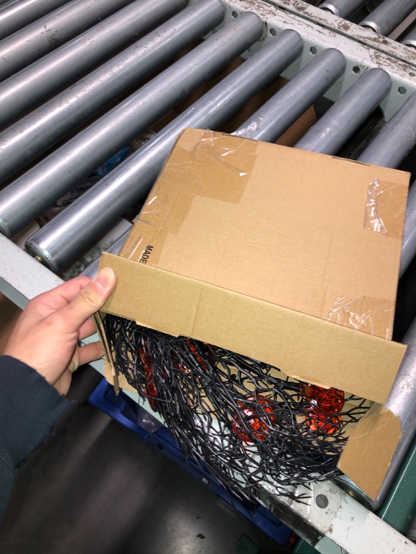 Photo 1 of [8 Modes & Timer] 6Ft 45 LED Halloween Willow Vine Twig Garland with Orange Lights - Battery Operated, Waterproof Halloween Decor for Indoor Wall, Fireplace Mantle, Home Party (Pumpkin, 6FT)