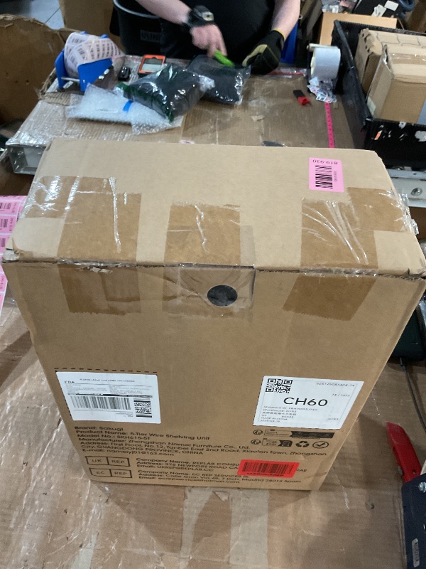 Photo 1 of ***(USED/ UNKNOWN IF MISSING PARTS)***Sakugi Storage Shelves - 5 Tier Shelf Organizer, Heavy Duty Garage Shelving Unit with Leveling Feet, Stable Metal Shelves Organizer for Pantry, Kitchen and Closet, 33.0" W x 12.6" D x 72.0" H, Black