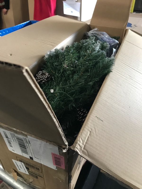 Photo 1 of ***STOCK PHOTO FOR REFERENCE ONLY***Garvee 6 ft Artificial Christmas Tree Prelit, PVC Xmas Tree with 1309 Branch Tips, 450 Dual-Color LED Lights & Foldable Base, for Holiday, Party, Christmas Decorations, Green