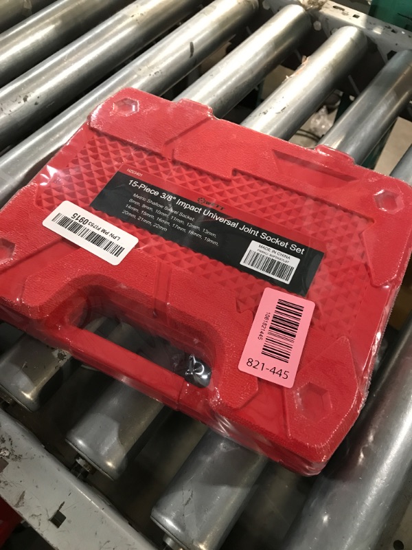 Photo 1 of ***FACTORY SEALED***WETT 15-Piece 3/8" Drive Shallow Impact Universal Joint Socket Set, Metric Swivel Socket Set (8-22mm), Flexible Wobble Sockets, 6 Point, CR-MO Steel