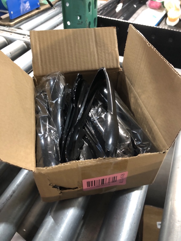 Photo 1 of [Black Tongs 7.5'' Inches] Plasticpro 7.5'' Serving Tongs Heavy Duty Reusable Kitchen and BBQ Black Serving Tong for party's, Caterings, Events, Buffet, Weddings, And every Day use Pack of 12