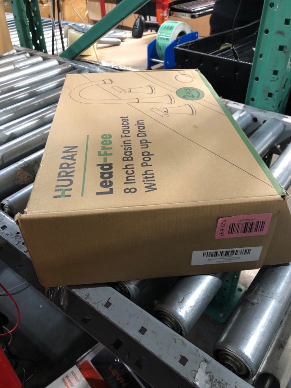 Photo 1 of ***(USED/ UNKNOWN IF MISSING PARTS)***Bathroom Faucets for Sink 3 Hole, Hurran Oil Rubbed Bronze Bathroom Sink Faucet with Pop-up Drain and Supply Lines, Stainless Steel Lead-Free Widespread Faucet for Vanity RV, 2 Pack