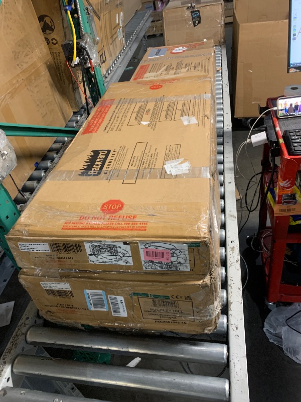 Photo 1 of ***FACTORY SEALED***
Backyard Discovery Buckley Hill Cedar Wood Swing Set with Wave Slide, Play Deck, Rock Wall Ladder, Belt Swings, Chalkboard, Canopy Roof, Outdoor Playset