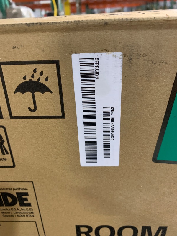 Photo 1 of ***FACTORY SEALED***
LG 6,000 BTU Dual Inverter Smart Window Air Conditioner, 115V, Cools 250 Sq. Ft., Ultra Quiet Operation, Up to 35% More Energy Savings, ENERGY STAR®, works with LG ThinQ, Amazon Alexa and Hey Google