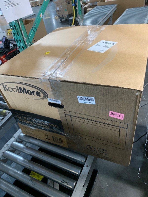 Photo 1 of ***FACTORY SEALED***
KoolMore KM-MD-1SS 24 Inch Stainless-Steel Microwave Drawer Capacity, 1000W Power with 10 Custom Cooking Levels, Memory, and Timer Functions, Wall-Mounted with Flat Bottom, 24 in/1.2 Cu. Ft