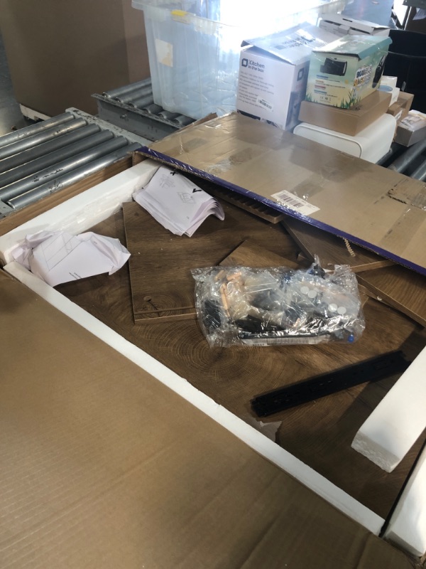 Photo 1 of ***************INCOMPLETE ITEM, THIS IS ONLY 1 BOX IN A MULTI BOX SET****************
Tribesigns L-Shaped Executive Desk with Reversible File Cabinet, 63" Office Desk with Storage Drawers, L-Shaped Computer Desk with Drawer Cabinet for Hanging Letter Size