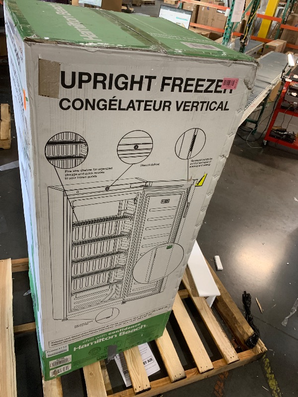 Photo 1 of ***TRUCK/TRAILER PICKUP ONLY***
Hamilton Beach HBFRF10OAMZ HBFRF101OAMZ HBFRF1010_AMZ, 10 cu ft, Upright Freezer, White
