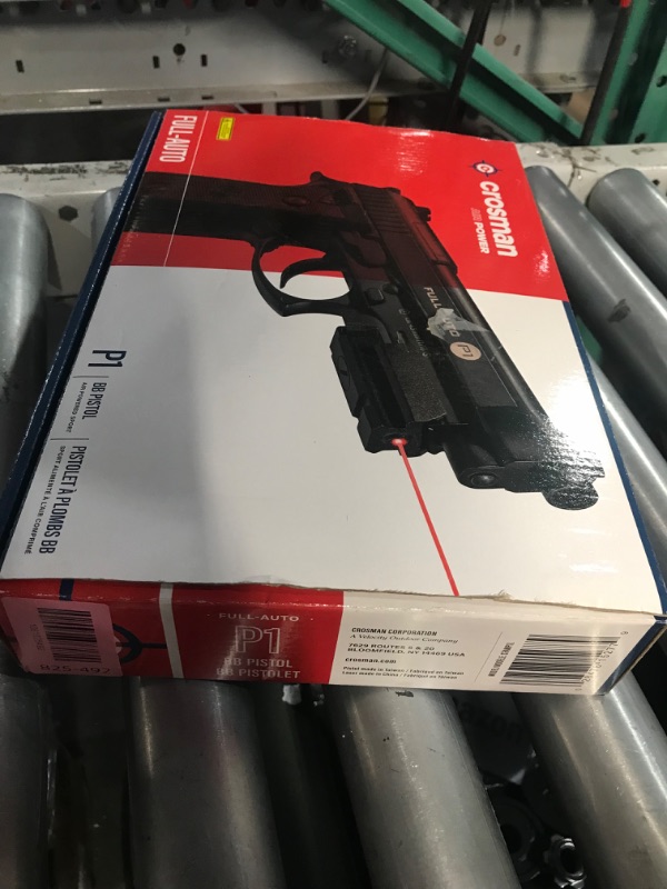 Photo 1 of (used)(missing pieces)Crosman CFAMP1L Full Auto P1 CO2-Powered BB Air Pistol With Laser Sight (Class II <1 mW)