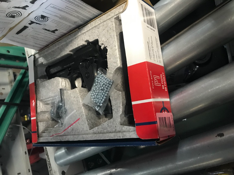 Photo 1 of (used)(missing pieces)Crosman CFAMP1L Full Auto P1 CO2-Powered BB Air Pistol With Laser Sight (Class II <1 mW)
