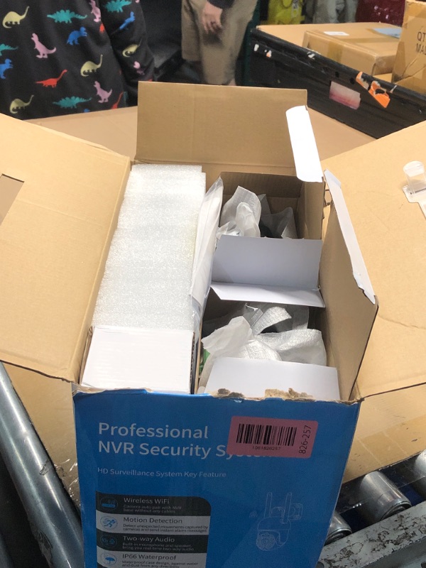 Photo 1 of [3K, 360° View] 5MP Wireless Security Camera System, 4pcs 3K PTZ Cameras Outdoor Indoor, C102 Dual WiFi Surveillance System NVR with 4LED Floodlights & Siren Alarm, 2 Way Audio,Motion Sensor,1TB HDD