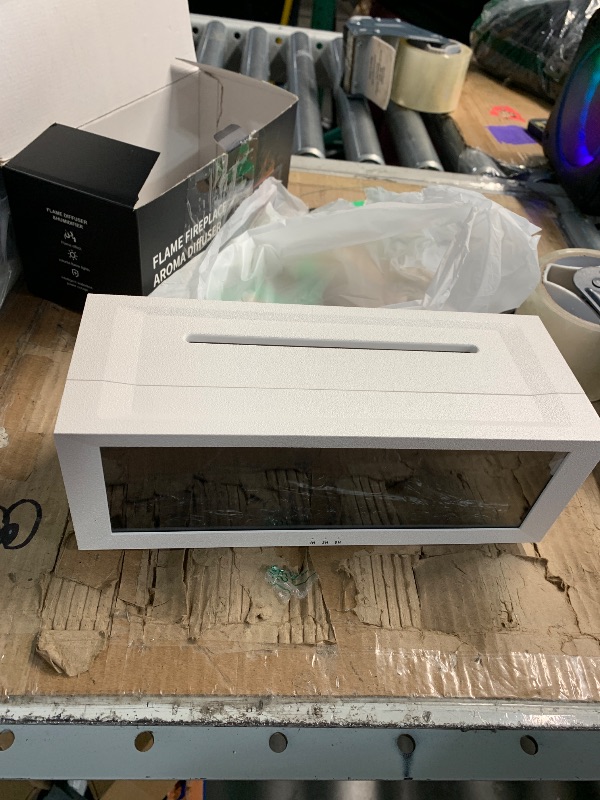 Photo 1 of ***(MISSING PARTS/ NOT ABLE TO TEST)***TMEHM Fireplace Flame Air Diffuser Humidifier,7 Colors Aromatherapy Essential Oil Diffuser,Ultrasonic Aroma Humidifier with Timer for Home,Bedroom,Office,Yoga (WhiteA, L)