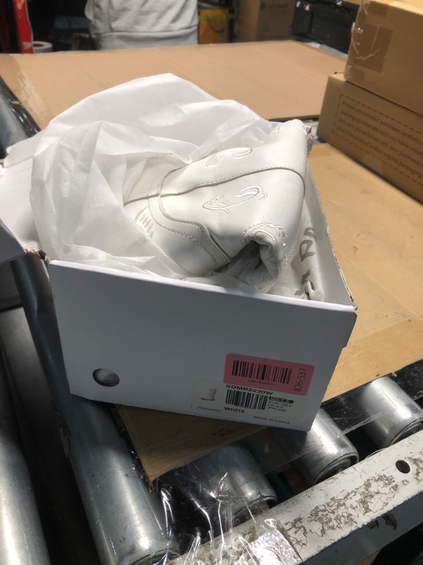 Photo 1 of ***(HEAVILY USED/ MINOR DAMAGE)***DREAM PAIRS Women's Square Toe Cowboy Cowgirl Boots Pull On Low Chunky Heel Mid Calf Western Boots with Embroidered Stitched for Theme Party Country Concert,Size 7.5,White,SDMB2220W