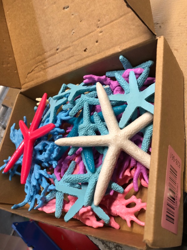Photo 1 of **ITEM HAS MISSING AND BROKEN PARTS**
Simgoing 8 Pcs Mermaid Party Decorations Artificial Aquarium Coral Reef Decor Starfish Decor Under The Sea Centerpiece Realistic Ocean Party Plastic Fish Tank Decoration