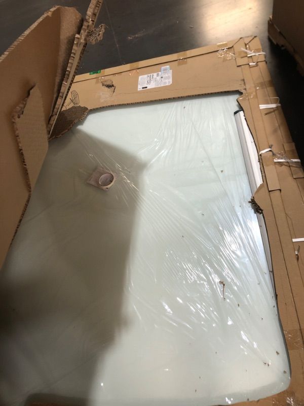 Photo 1 of Amazon Basics Glass Dry-Erase Board, Magnetic Frameless Whiteboard, 72W" x 48H", Magnetic White