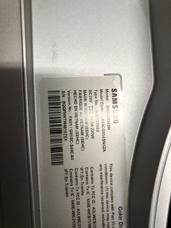 Photo 1 of **CHECK CLERK COMMENTS** Samsung 49" Odyssey OLED G9 (G95SC) Series Curved Smart Gaming Monitor w QD-OLED, 240Hz, 0.03ms, AMD Freestyle Premium Pro, G-Sync Compatible, Dual QHD, Neo Quantum Processor Pro, LS49CG954SNXZA