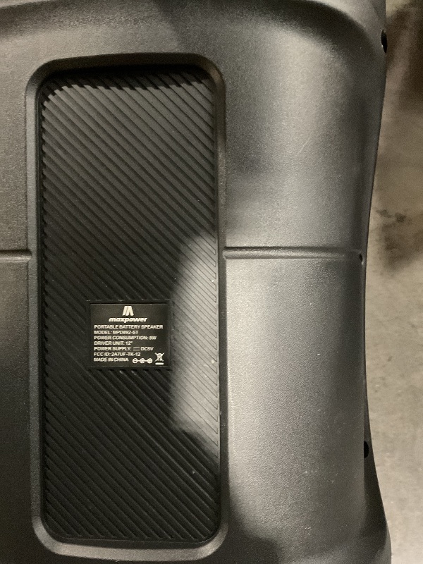 Photo 1 of (item incomplete)(missing pieces) Max Power Rumble 12" Woofer Bluetooth Trolley Speaker with Stand