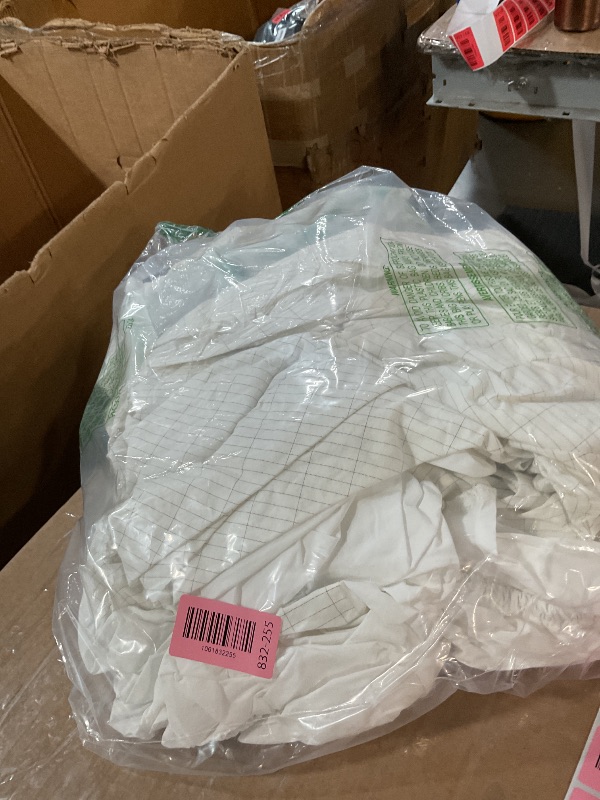 Photo 1 of ***(HEAVILY USED/ MINOR DAMAGE)***Grounding Sheet Queen Size - 95% Organic Cotton + 5% Pure Silver Fiber, Earth Connected Bedding (60"x 80"x 13" White) Fitted with Cord