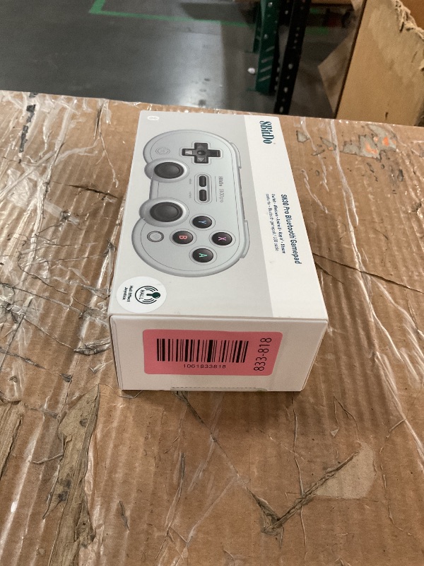 Photo 1 of ***LIKENEW/OPEN BOX***
8Bitdo SN30 Pro Bluetooth Controller, Hall Effect Joystick Update, Compatible with Switch, PC, macOS, Android, Steam Deck & Raspberry Pi (Gray)