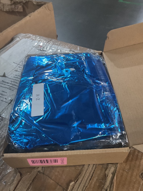 Photo 1 of [85 PCS] 16" Foil Personalized Name Happy Birthday Balloons Letters, Mylar Aluminum Custom Name and Age Letter Balloons, 2 Sets A- Z & 0-9 for Birthday Party Graduation Wedding Holiday Event (Blue)