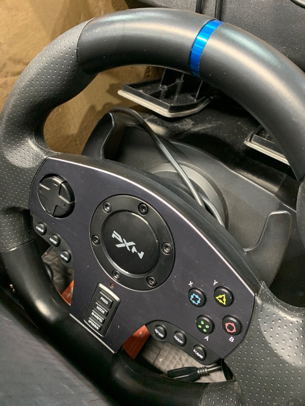 Photo 1 of (used)(steering wheel not functional)(sold for parts only) PXN V9 Gaming Steering Wheel, 270/900 Degree with Pedals and Shifter for Xbox One, Xbox Series S/X,PC, PS4, PS3, Switch