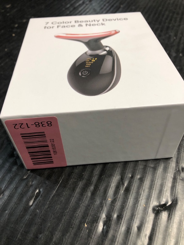 Photo 1 of ELISHINE Red-Light-Therapy-for-Face and Neck, 7 Color Light Based Facial Massager, Portable Skin Care Tool (Black)