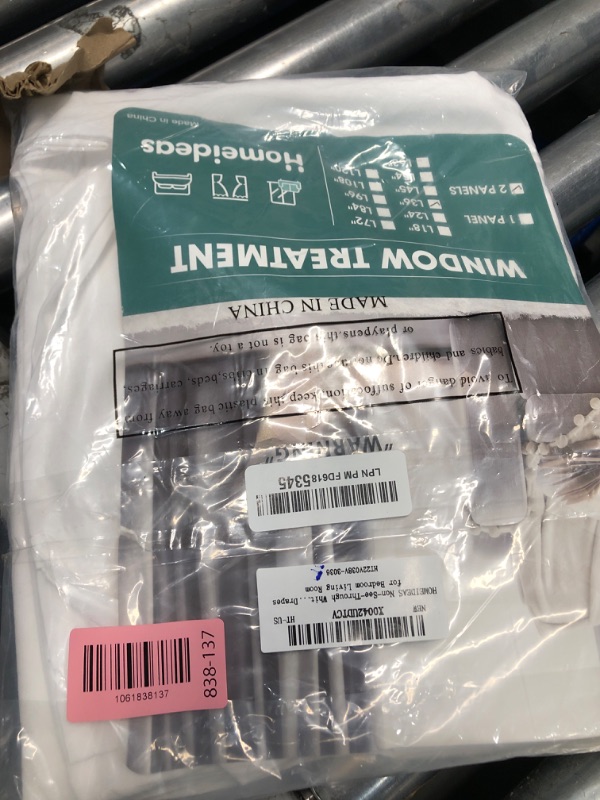 Photo 1 of HOMEIDEAS Non-See-Through White Privacy Sheer Kitchen Curtains, 30 X 36 Inches Long 2 Panels Short Sheer Curtains Light Filtering Bathroom Window Drapes for Bedroom Living Room