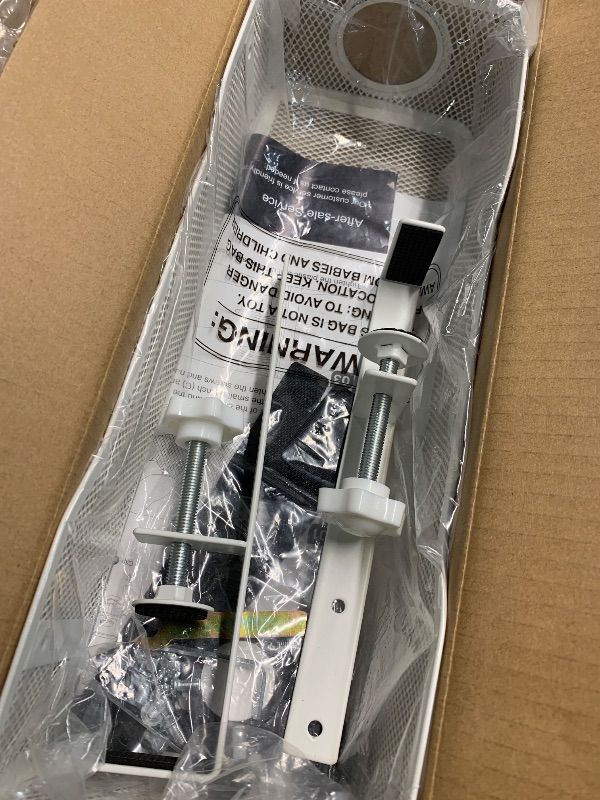 Photo 1 of (used)(see images) Under Desk Cable Management Tray White, Cinati Wire Organizers No Drill, Cable Tray with Clamp for Wire Management