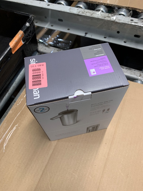 Photo 1 of ***(PARTS ONLY/ NON FUNCTIONAL)***simplehuman 9 oz. Touch-Free Automatic Rechargeable Sensor Pump, Brushed Stainless Steel, New