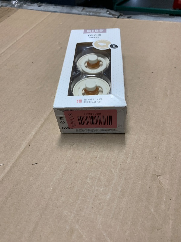 Photo 1 of (size 2) BIBS Pacifiers Colour Collection | Natural Rubber Baby Pacifier | Round Nipple | Set of 2 BPA-Free Soothers | Made in Denmark | 0+ Months (Pack of 2) | Ivory