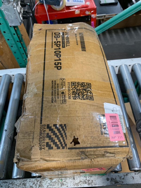 Photo 1 of *** PARTIAL SET *** Fitvids Rubber Coated Hex Dumbbell Weight Set and Storage Rack, 100LB Set or 150LB Set, 5-20 lbs Pairs or 5-25 lbs Pairs