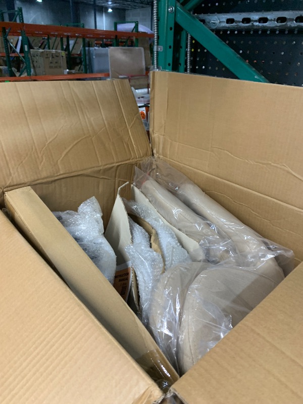 Photo 1 of (2 not 4) Sweetcrispy Bar Stools Set of 2, Modern Swivel Bar Chairs, Adjustable Fabric Upholstered Barstools Counter Height