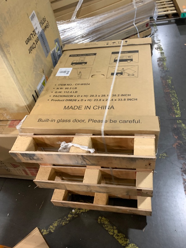 Photo 1 of ***FACTORY SEALED******TRUCK/TRAILER PICKUP ONLY***Ca'Lefort 24 Inch Wine Fridge, 54 Bottle Wine Cooler Refrigerator, 40-65°F Wine Refrigerator Glass Door, 3 LED Wine Fridge, Built-in or Freestanding Wine Fridge for Home/Bar/Kitchen (5.65 cu.ft)