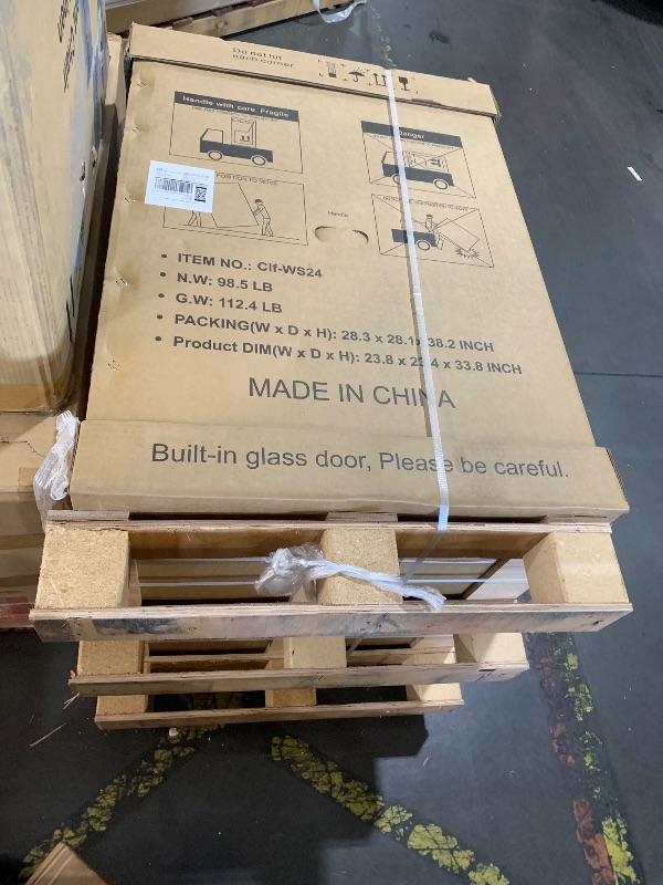 Photo 1 of ***FACTORY SEALED******TRUCK/TRAILER PICKUP ONLY***Ca'Lefort 24 Inch Wine Fridge, 54 Bottle Wine Cooler Refrigerator, 40-65°F Wine Refrigerator Glass Door, 3 LED Wine Fridge, Built-in or Freestanding Wine Fridge for Home/Bar/Kitchen (5.65 cu.ft)