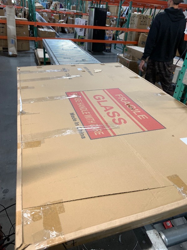 Photo 1 of ABSWHLM Oversized Full Length Mirror 72x44 Inch - Wall Mounted or Standing Floor Mirror with Aluminum Alloy Frame, Shatterproof Tempered Glass - Modern Mirror for Bedroom, Living Room, Closet, Black