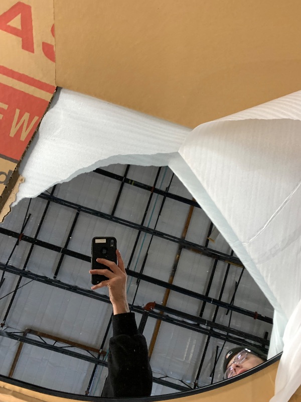 Photo 1 of ABSWHLM Oversized Full Length Mirror 72x44 Inch - Wall Mounted or Standing Floor Mirror with Aluminum Alloy Frame, Shatterproof Tempered Glass - Modern Mirror for Bedroom, Living Room, Closet, Black