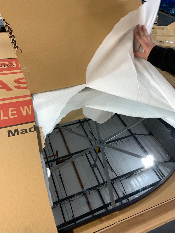 Photo 1 of ABSWHLM Oversized Full Length Mirror 72x44 Inch - Wall Mounted or Standing Floor Mirror with Aluminum Alloy Frame, Shatterproof Tempered Glass - Modern Mirror for Bedroom, Living Room, Closet, Black