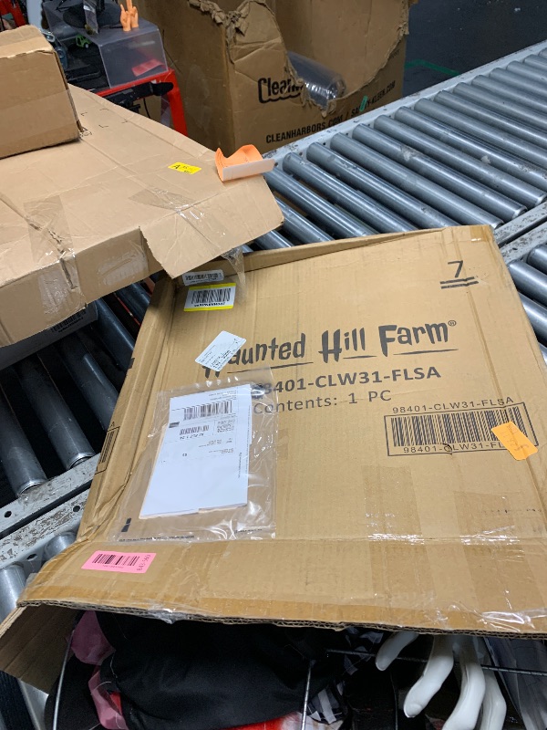 Photo 1 of ***STOCK PHOTO FOR
REFERENCE ONLY***HollyHOME Halloween Animated Hanging Clown with Glowing Eyes Creepy Sound and Shaking Body Halloween Decorations Outdoor Scary Haunted House Outdoor Prop Decor 60'' Black