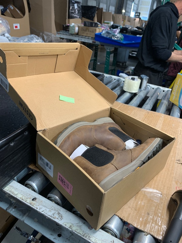 Photo 1 of ***(HEAVILY USED/ MINOR DAMAGE)***Cestfini Mens Slip On Chelsea Boots, Winter Work Hiking Ankle Booties For Men Comfortable and Lightweight SIZE MENS 7.5