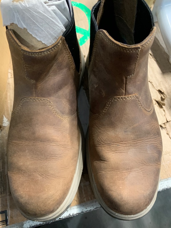 Photo 1 of ***(HEAVILY USED/ MINOR DAMAGE)***Cestfini Mens Slip On Chelsea Boots, Winter Work Hiking Ankle Booties For Men Comfortable and Lightweight SIZE MENS 7.5