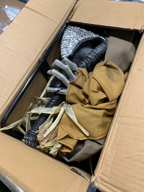 Photo 1 of ***(PARTS ONLY/ MISSING PARTS/ NON FUNCTIONAL)***Haunted Hill Farm Lifesize 5.8 Ft Animatronic Haunted Scarecrow with Lights and Sound, Indoor/Covered Outdoor Halloween Decoration