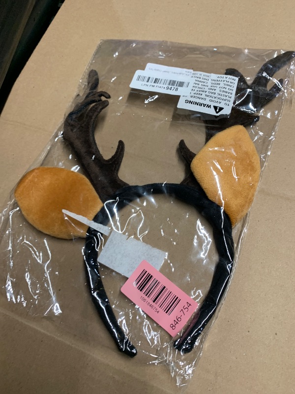 Photo 1 of ***PARTIAL SET, HEADWEAR ONLY - PRICE ADJUSTED*** LittleLuluda Antlers Reindeer Headband Tail Set with Shawl for Christmas Halloween Cosplay Party