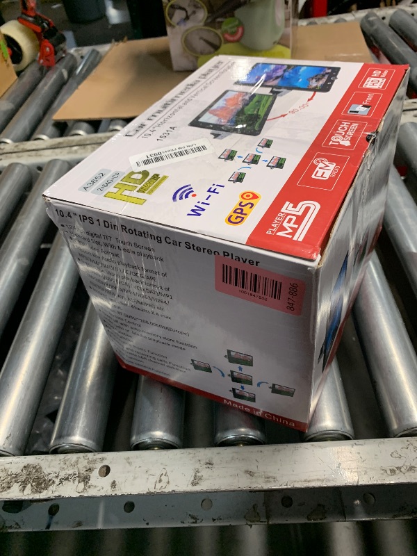 Photo 1 of [2+64G] Hikity Android 13 Single Din Car Stereo, 10.4 Inch Vertical Radio with Wireless Carplay Android Auto Rotatable Touchscreen Car Radio, GPS WiFi Bluetooth EQ Split Screen SWC Mic Backup Camera