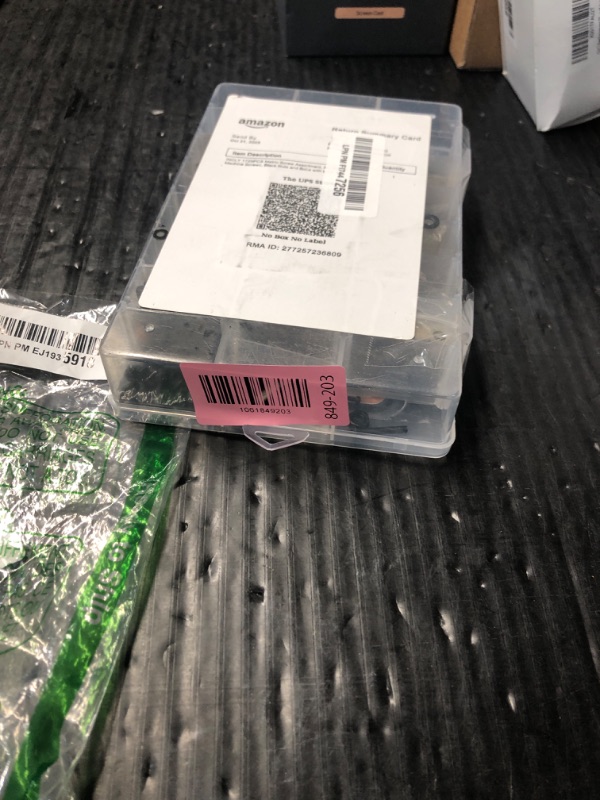 Photo 1 of (incomplete) INCLY 1725PCS Metric Screw Assortment, M2 M3 M4 M5 Machine Screws, Black Nuts and Bolts with Lock & Flat Washers