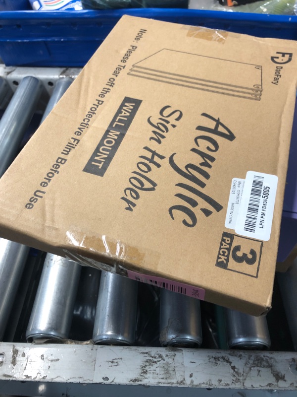 Photo 1 of ***(USED/ MINOR DAMAGE)***Daofary Wall Mount Acrylic Sign Holder 8.5'' x 11'', Clear Plexi Door Sign Holder Document Holder Plastic Picture Frames with All Mounting Accessories No Tape (3 Pack)