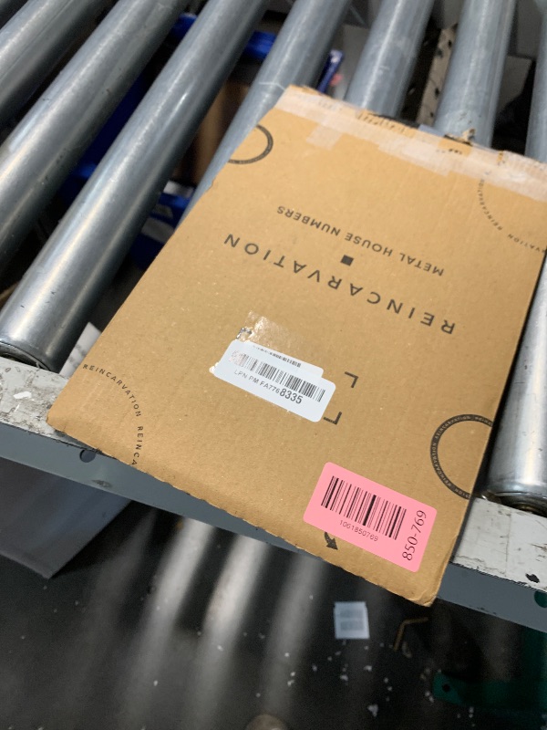 Photo 1 of 12 Inch Modern Floating House Numbers for Outside | Large Metal House Numbers for Outdoors | Black Coated Rust-Proof Home Address Numbers/Plaques | Metal Numbers