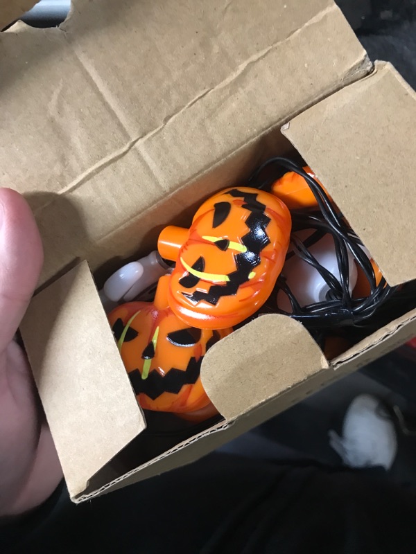 Photo 1 of ***(PARTS ONLY/ NON FUNCTIONAL)***Halloween String Lights - 20 LED 6.6Ft 3D Pumpkin Ghost Battery Powered Light with Timer - Spooky Cute Decor for Outside Indoor Yard House Bedroom Holiday Window Fireplace Party Decorations