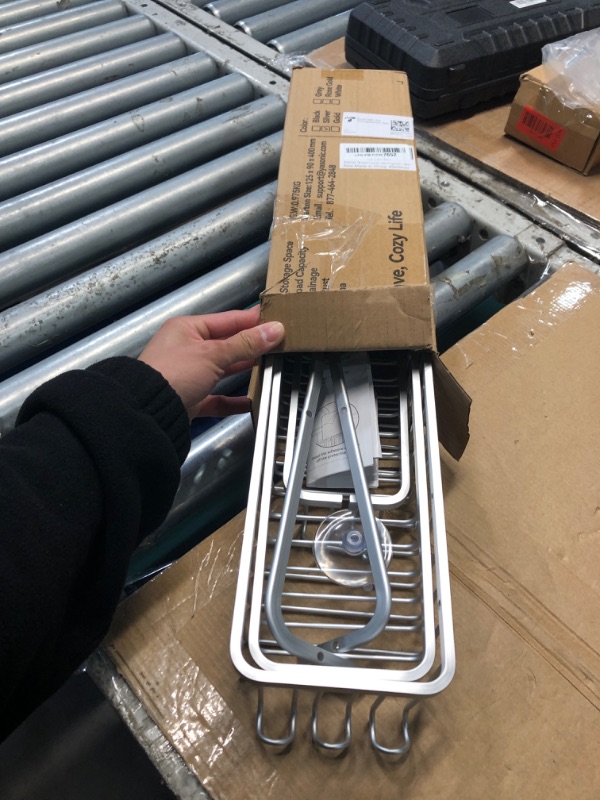 Photo 1 of ***MISSING SCREWS//HARDWARE***
YASONIC Shower Caddy Hanging, Never Rust Shower Organizer Hanging, Aluminum Shower Racks for Inside Shower with Hooks for Razor, Bathroom Organizers and Storage with Soap Holder, Bright Silver