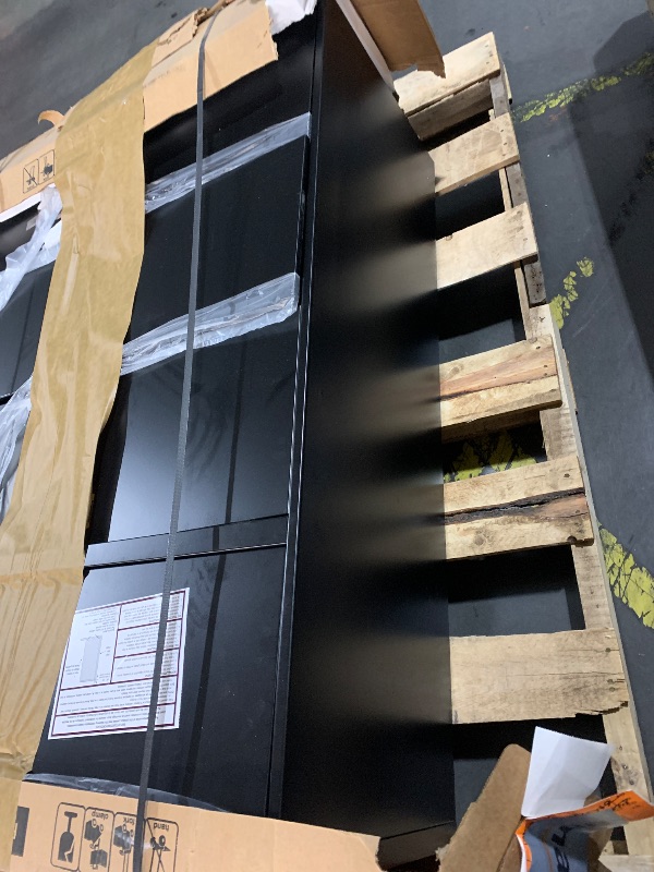 Photo 1 of *** TRUCK/TRAILER PICKUP ONLY***
HON 4 Drawer Lateral File Cabinet with Lock, Metal Filing Cabinets for Offices, Adjustable Hangrails for A4, Legal, Letter Files, 18" Deep, Black